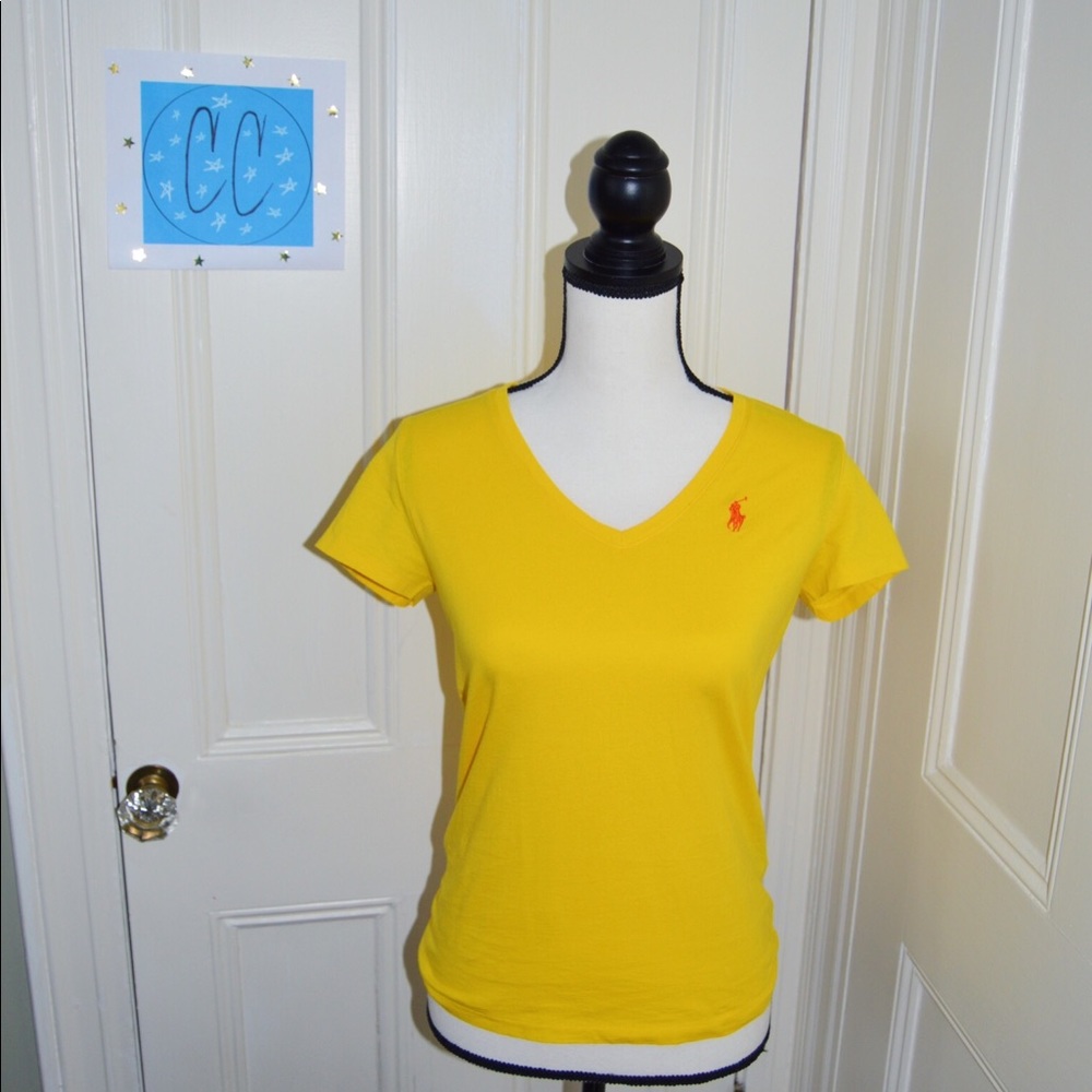 NWOT yellow polo v neck